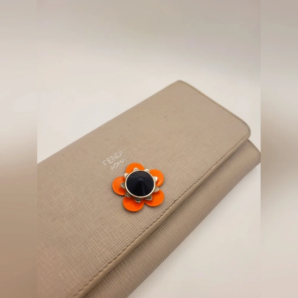 FENDI Flower Long Wallet